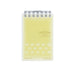 Yellow A7 loose-leaf notebook with pastel dot-textured plastic cover