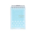 Light blue A7 ring binder memo pad with frosted pastel cover finish