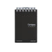 Black A7 loose-leaf memo pad with matte cover and press-open ring spine