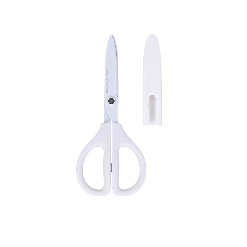 KOKUYO Saxa Fluorine-Coated Non-Stick Scissors White