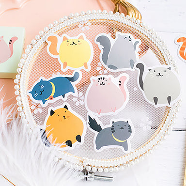 Kawaii Cartoon Fatty Cat Stickers 45 Pcs