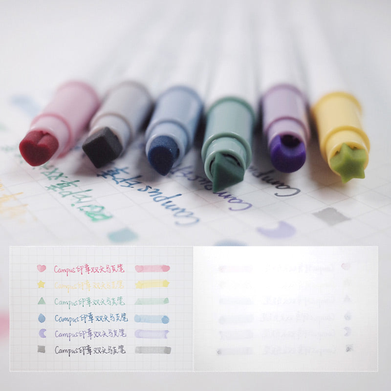 KOKUYO Campus Dual Tip Stamp Line Marker Set