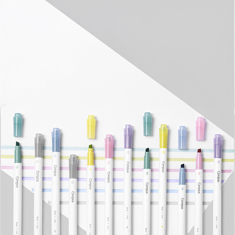 KOKUYO Campus Dual Tip Stamp Line Marker Set