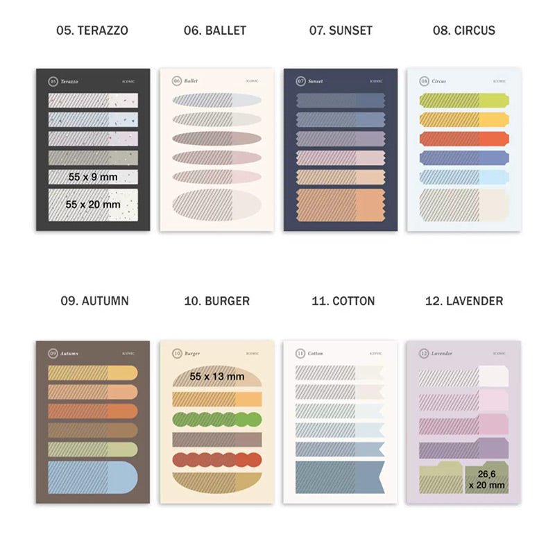 Korea ICONIC Pastel Color Index Tab