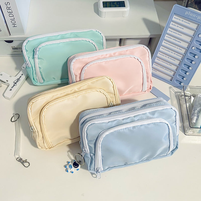 Large Pastel Triple Zippered Pencil Case A Lot Mall large-pastel-triple-zippered-pencil-case-a-lot-mall