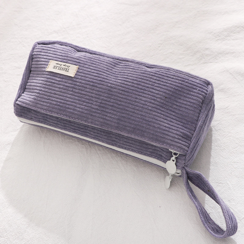 Corduroy Solid Color Pencil Case Coin Purse - Bahrain - View #10