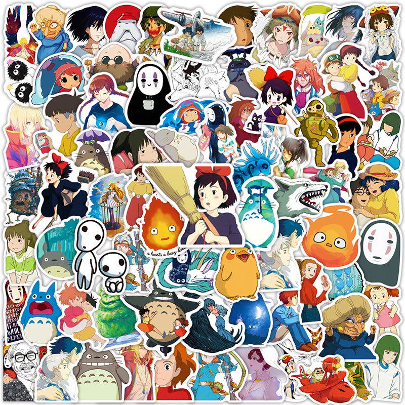 Miyazaki Hayao Anime Characters Sticker 100 Pcs Set