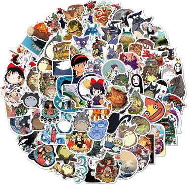 Miyazaki Hayao Anime Characters Stickers 100 Pcs Set, Set A