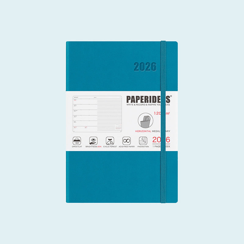 PAPERIDEAS 2026 A5 Softcover Weekly Planner Notebook