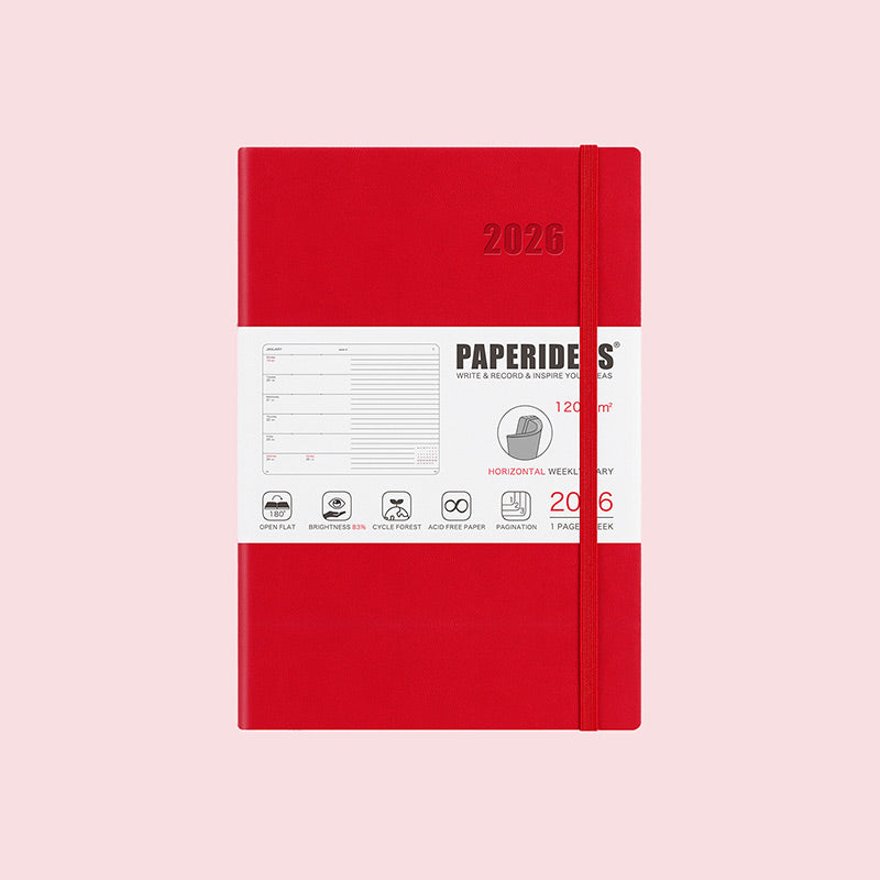 PAPERIDEAS 2026 A5 Softcover Weekly Planner Notebook