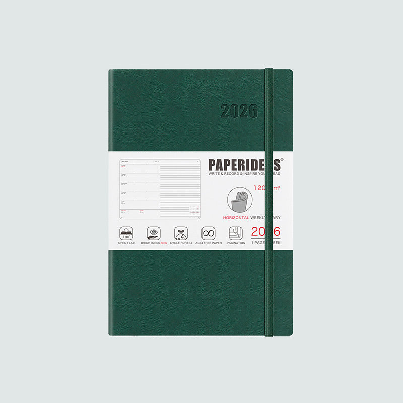 PAPERIDEAS 2026 A5 Softcover Weekly Planner Notebook