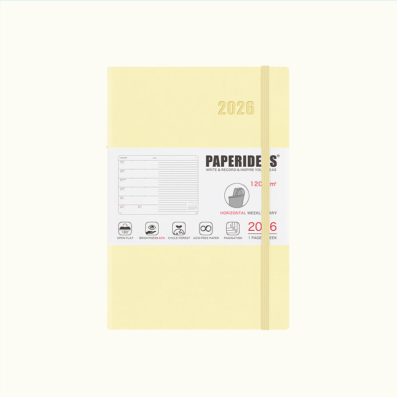 PAPERIDEAS 2026 A5 Softcover Weekly Planner Notebook