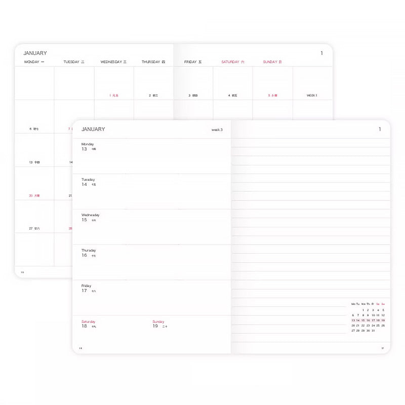 PAPERIDEAS 2026 A5 Softcover Weekly Planner Notebook