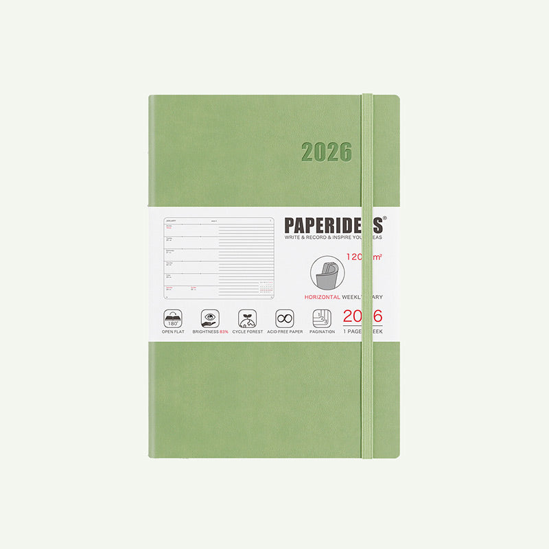 PAPERIDEAS 2026 A5 Softcover Weekly Planner Notebook