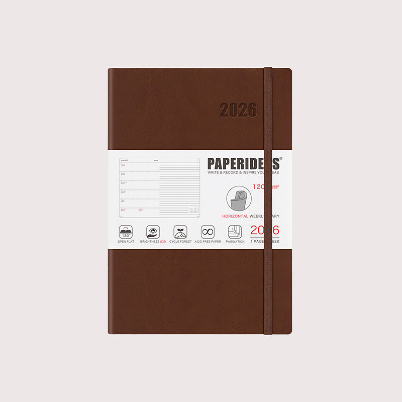 PAPERIDEAS 2026 A5 Softcover Weekly Planner Notebook