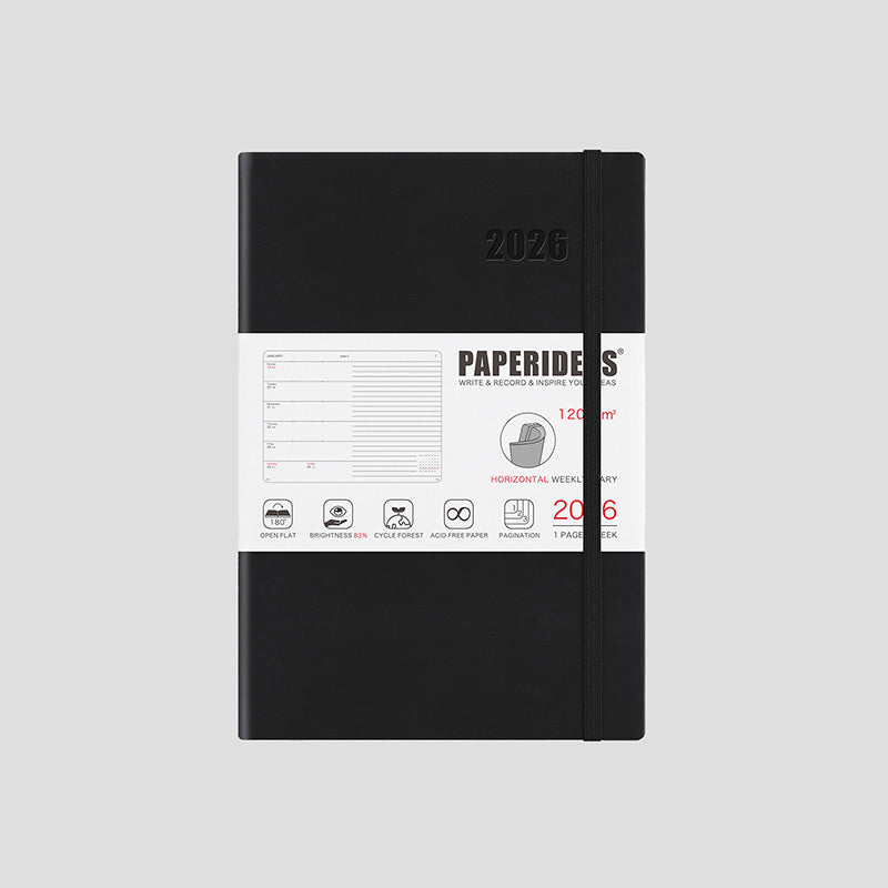 PAPERIDEAS 2026 A5 Softcover Weekly Planner Notebook