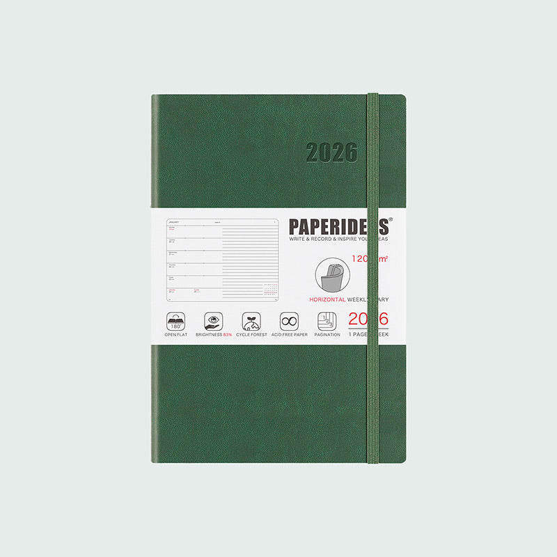 PAPERIDEAS 2026 A5 Softcover Weekly Planner Notebook