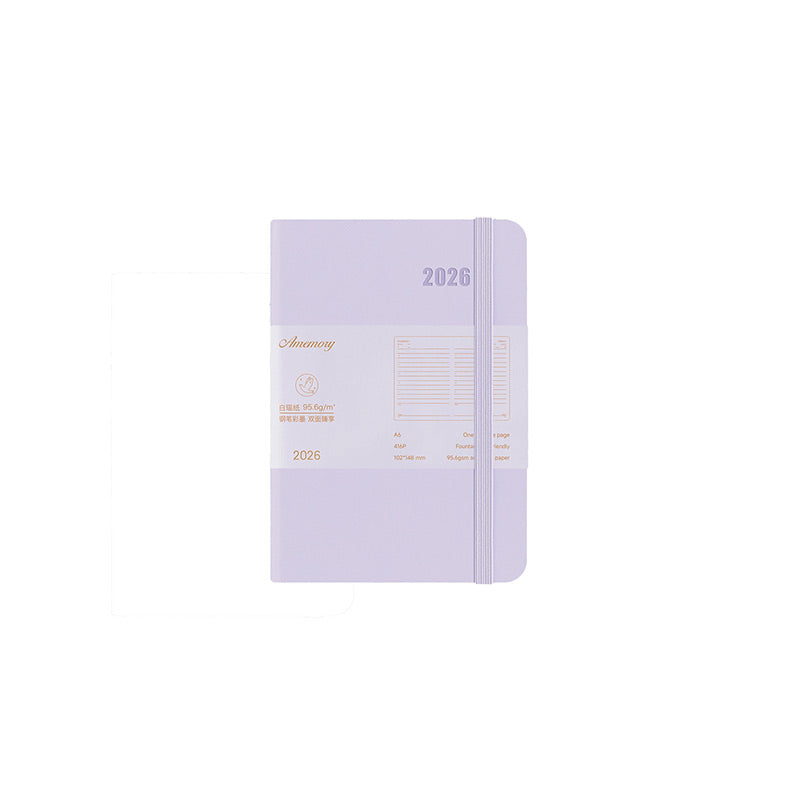 PAPERIDEAS 2026 A5/A6 Hardcover 416 Page Daily Planner Notebook
