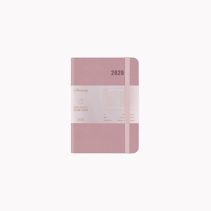 PAPERIDEAS 2026 A5/A6 Hardcover 416 Page Daily Planner Notebook