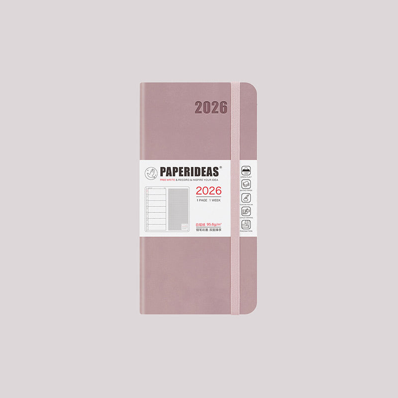 PAPERIDEAS 2026 48K Hardcover / Softcover Weekly Planner Notebook
