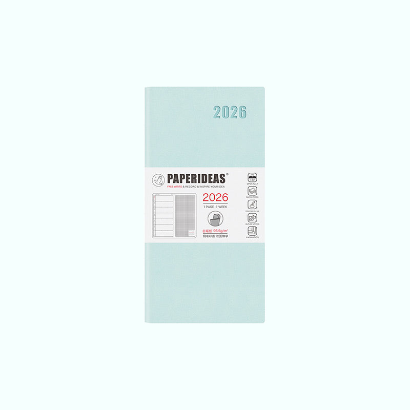 PAPERIDEAS 2026 48K Hardcover / Softcover Weekly Planner Notebook