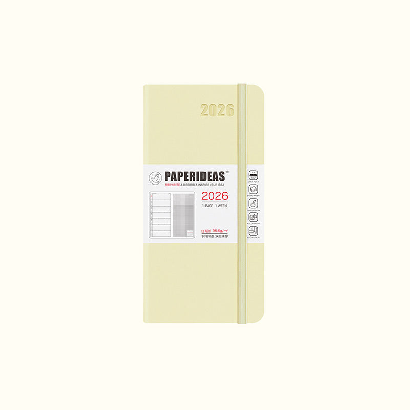 PAPERIDEAS 2026 48K Hardcover / Softcover Weekly Planner Notebook