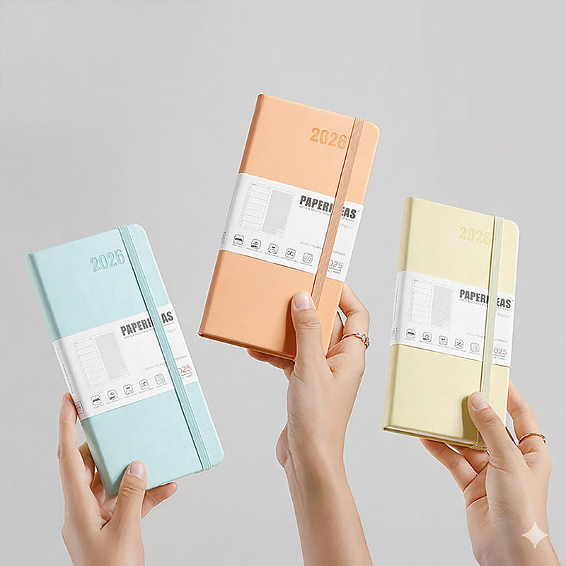 PAPERIDEAS 2026 48K Hardcover / Softcover Weekly Planner Notebook