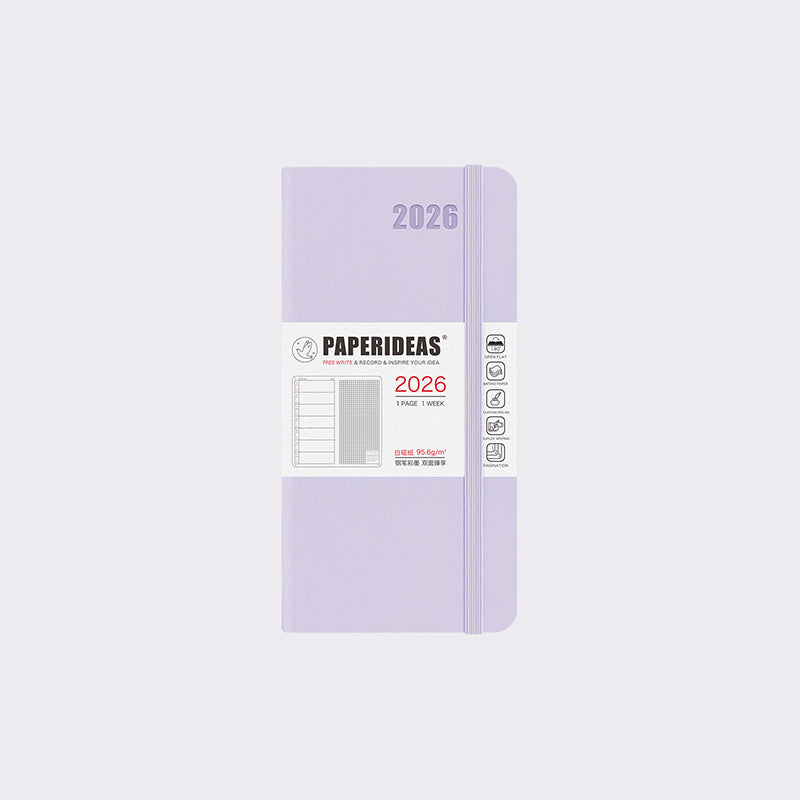 PAPERIDEAS 2026 48K Hardcover / Softcover Weekly Planner Notebook
