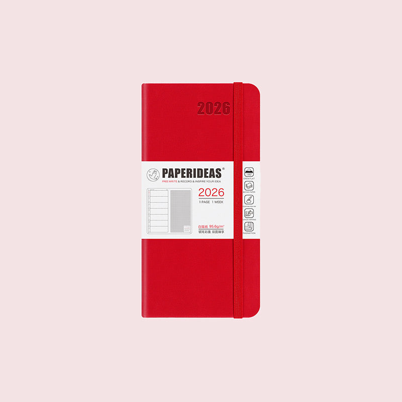 PAPERIDEAS 2026 48K Hardcover / Softcover Weekly Planner Notebook