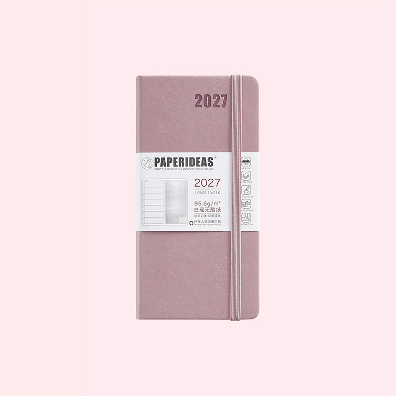 PAPERIDEAS 2027 48K Hardcover / Softcover Weekly Planner Notebook