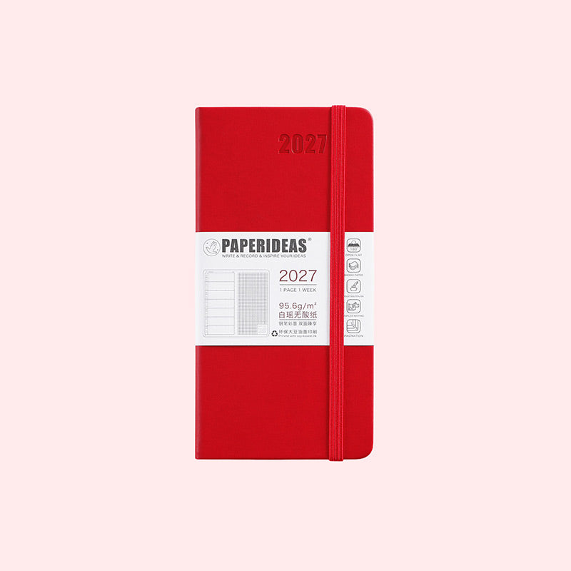 PAPERIDEAS 2027 48K Hardcover / Softcover Weekly Planner Notebook