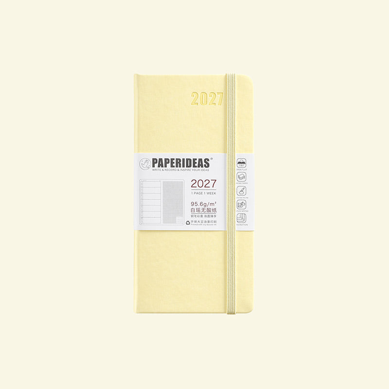 PAPERIDEAS 2027 48K Hardcover / Softcover Weekly Planner Notebook
