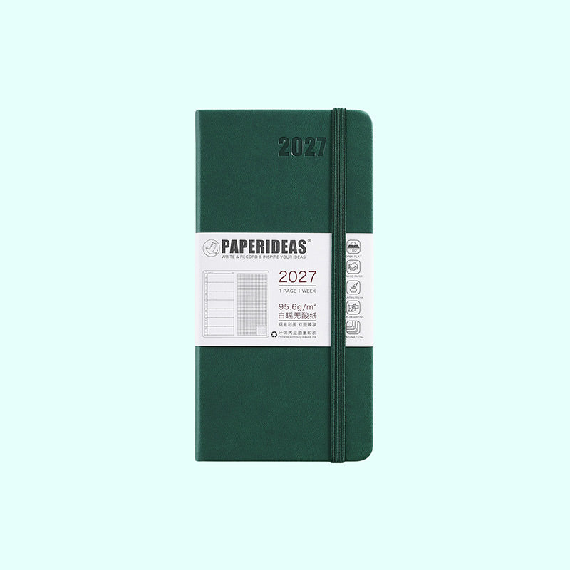 PAPERIDEAS 2027 48K Hardcover / Softcover Weekly Planner Notebook