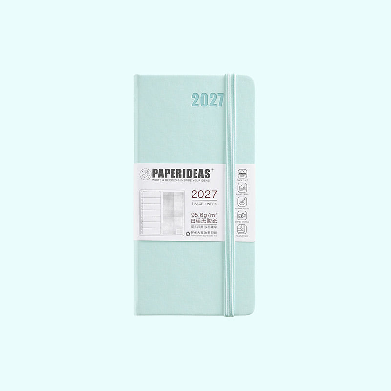 PAPERIDEAS 2027 48K Hardcover / Softcover Weekly Planner Notebook