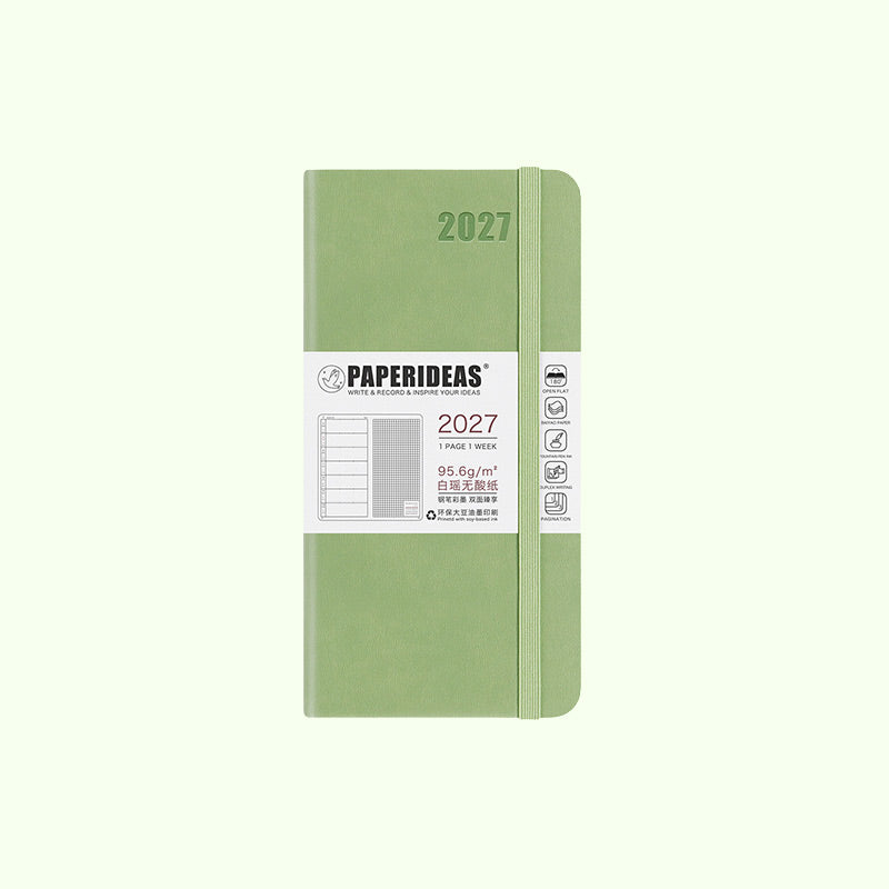 PAPERIDEAS 2027 48K Hardcover / Softcover Weekly Planner Notebook