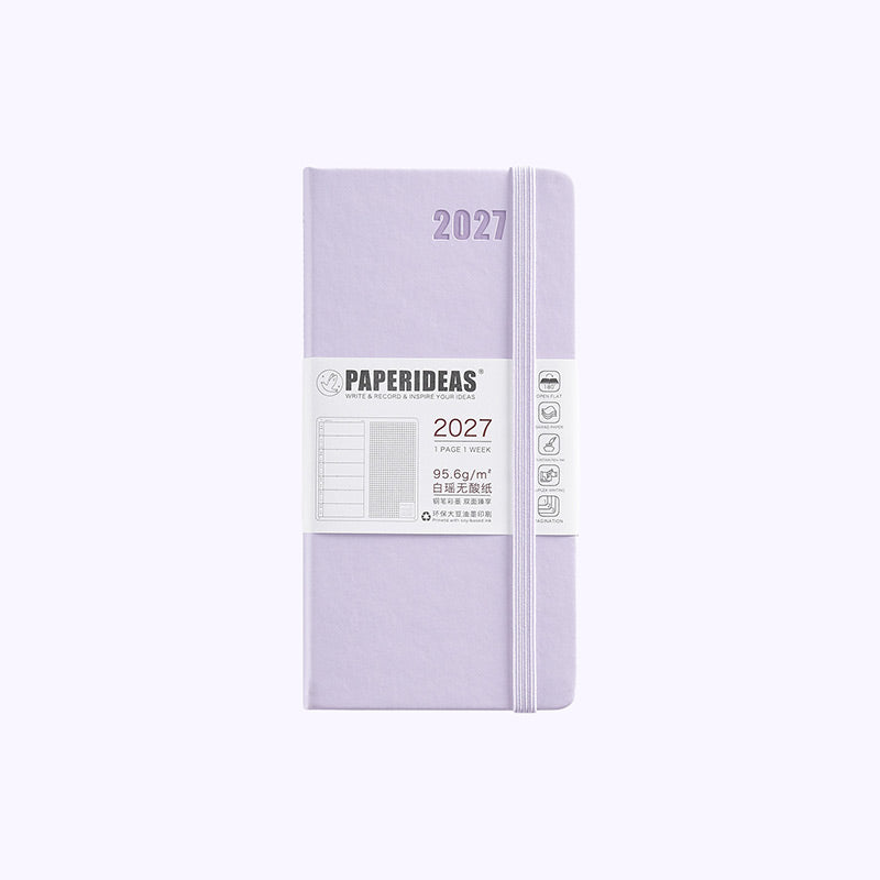 PAPERIDEAS 2027 48K Hardcover / Softcover Weekly Planner Notebook