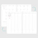 Paperideas 2027 monthly calendar spread followed by weekly spread, showing the monthly-then-weekly page layout