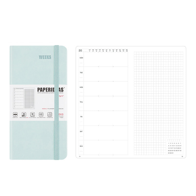 PAPERIDEAS 48K Hardcover / Softcover Weekly Planner Notebook