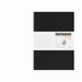 Black PAPERIDEAS softcover notebook with white belly band and soft-cover flex icon.