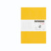 PAPERIDEAS softcover blank journal in Yellow with white belly band showing soft-cover flex icon.