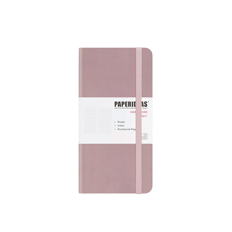 PAPERIDEAS Slim Pocket Notebook Softcover / Hardcover (Dotted/Grid/Lined/Blank) Deep Pink / Hardcover / Lined