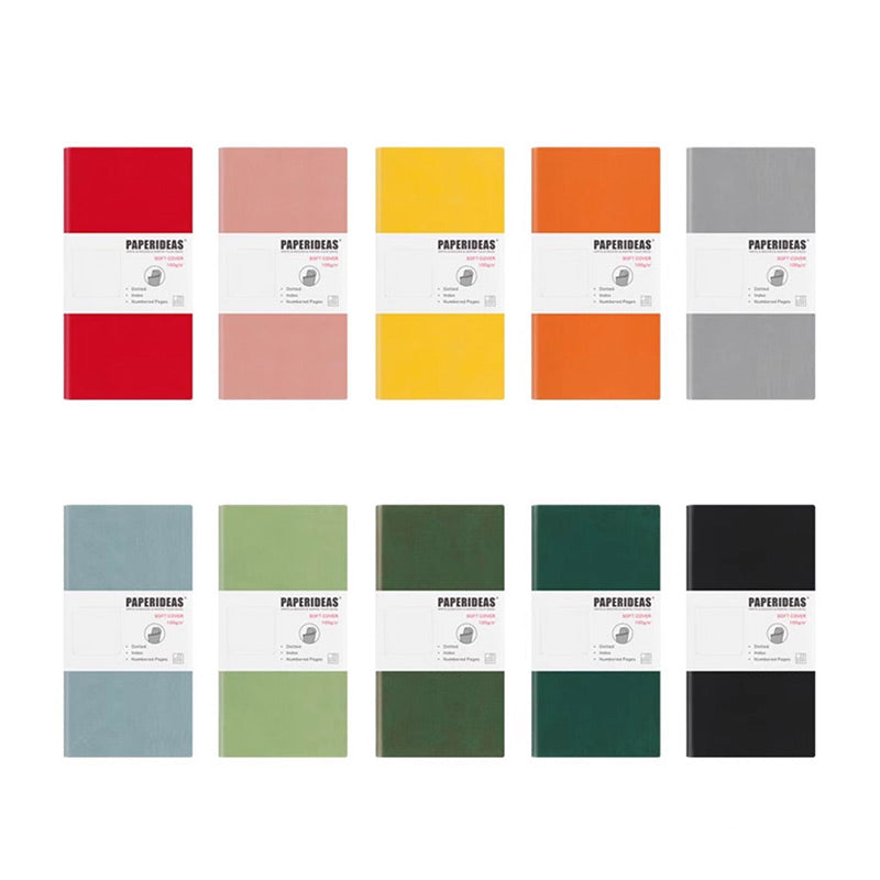 PAPERIDEAS Slim Pocket Notebook Softcover / Hardcover (Dotted/Grid/Lined/Blank)