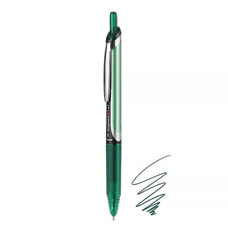 PILOT Precise V5 RT Premium Rolling Ball Pen & Refill [6 / 12 Refills Pack] - 0.5mm Green / Pen / 1
