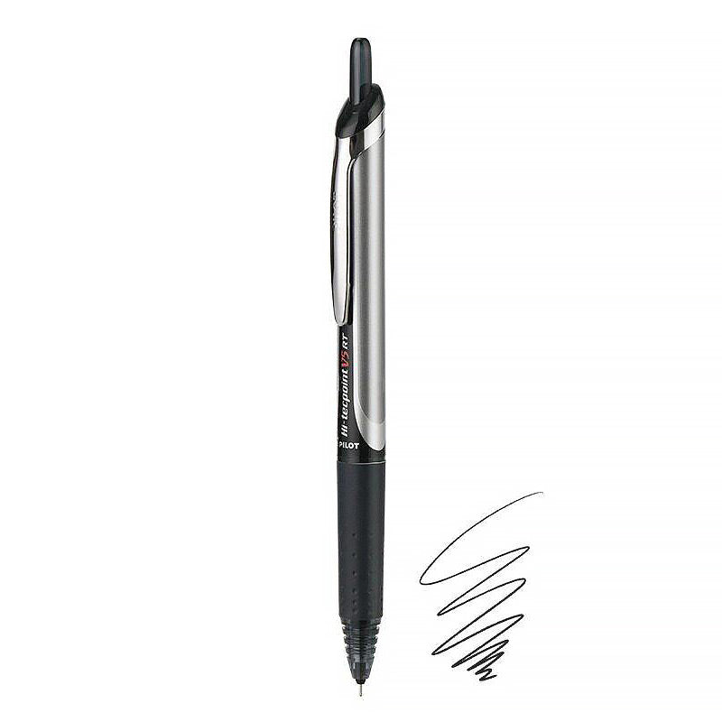PILOT Precise V5 RT Premium Rolling Ball Pen & Refill [6 / 12 Refills Pack] - 0.5mm Black / Pen / 1