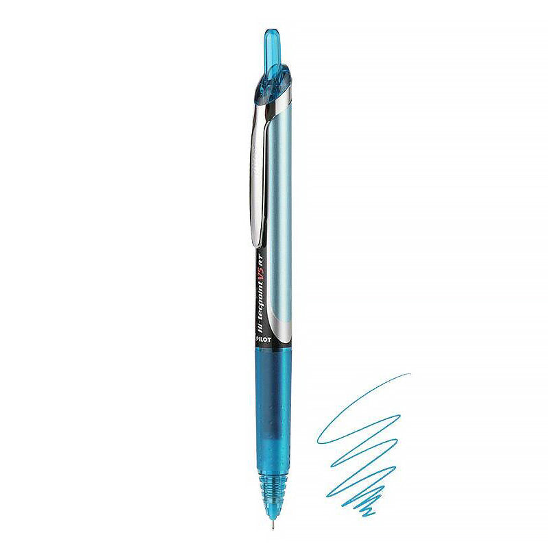 PILOT Precise V5 RT Premium Rolling Ball Pen & Refill [6 / 12 Refills Pack] - 0.5mm Turquoise / Pen / 1
