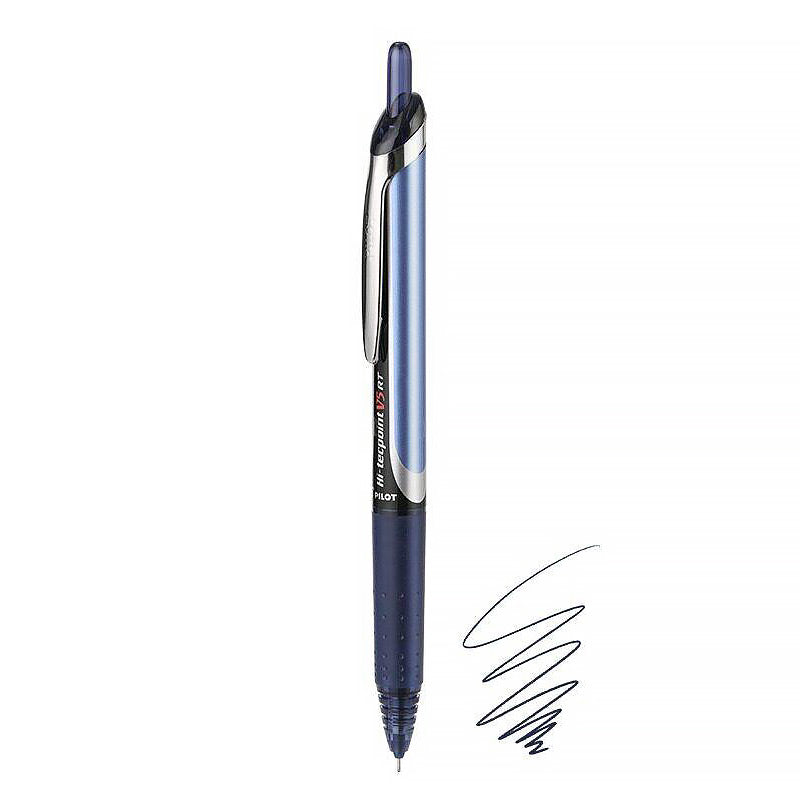 PILOT Precise V5 RT Premium Rolling Ball Pen & Refill [6 / 12 Refills Pack] - 0.5mm Navy / Pen / 1