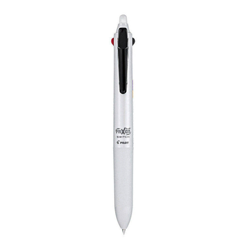 PILOT FRIXION Ball SWITCH 4 Multi Pen & Refill (0.38 / 0.5 / 0.7mm) White Gray / 0.38mm Frixion + 0.5mm Oil