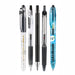 Set B of five black 0.5mm pens: marble P500, Juice, Juice Up, V5 RT retractable and B2P recycled bottle pen