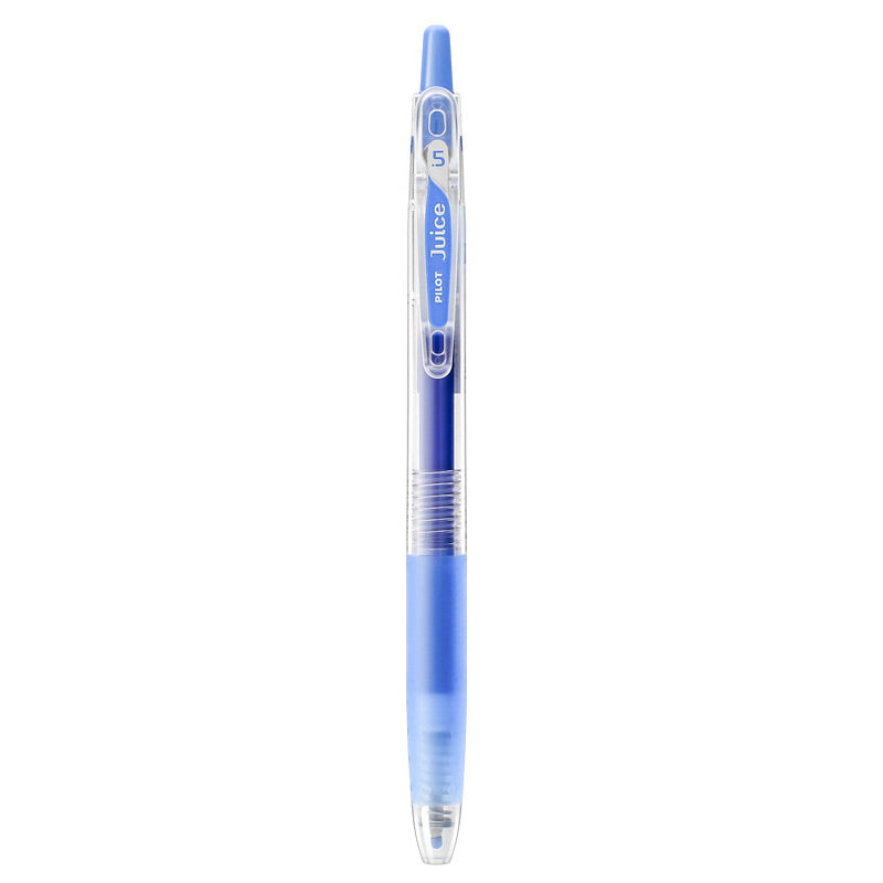 Sky Blue shade of the PILOT Juice 0.5mm gel pen shown beside its color name and tip size label