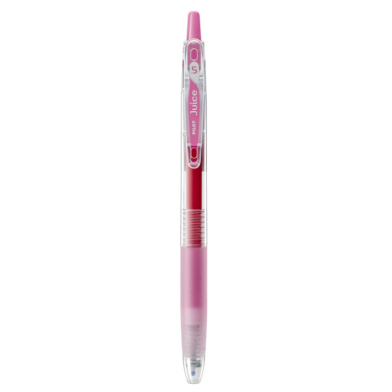 Pink shade of the PILOT Juice 0.5mm gel pen shown beside its color name and tip size label
